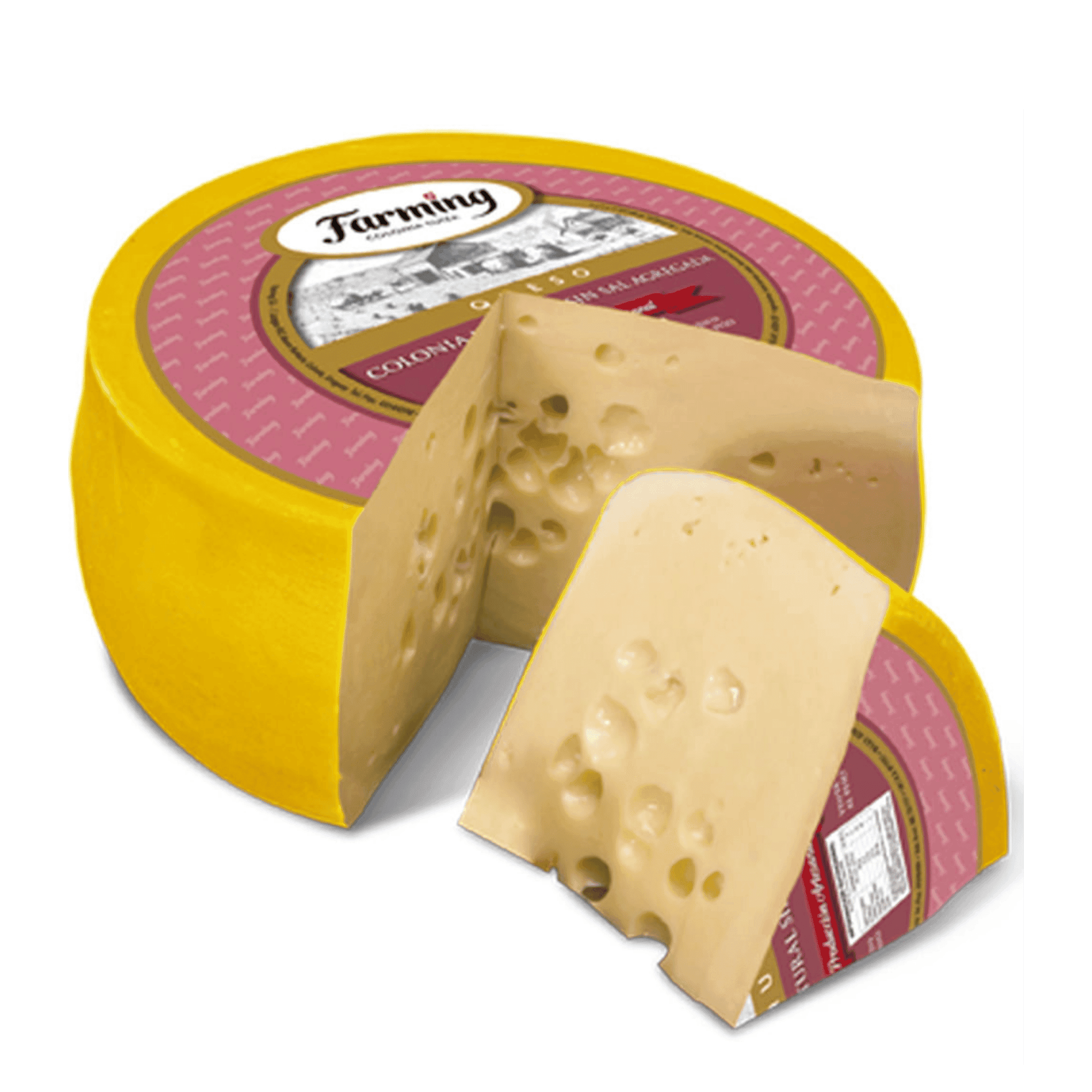 Queso Colonia Natural Sin Sal Farming 7kg Horma