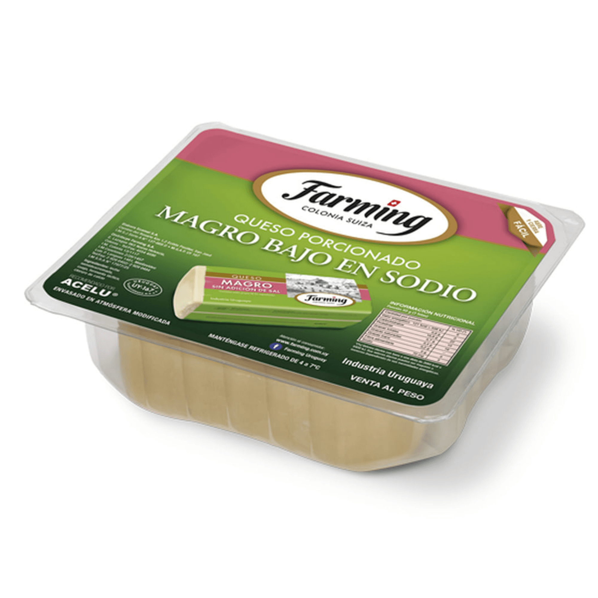 Queso Magro Bajo Sodio Fraccionado Farming 500g