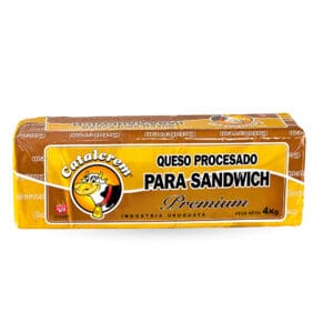 Queso Sandwich Premium Catalcrem Barra 4 Kg  (caja x 4 un)