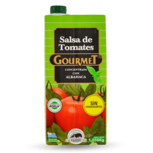 Pulpa de Tomate Concentrada Gourmet Con Albahaca 1kg (caja x 12 unidades)