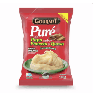 Puré de Papa Gourmet Sabor Panceta y Queso 100g (caja x 12 unidades)