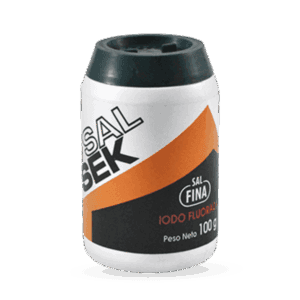 Salero Sal Sek Fina Yodofluorada 100g (caja x 20 unidades)