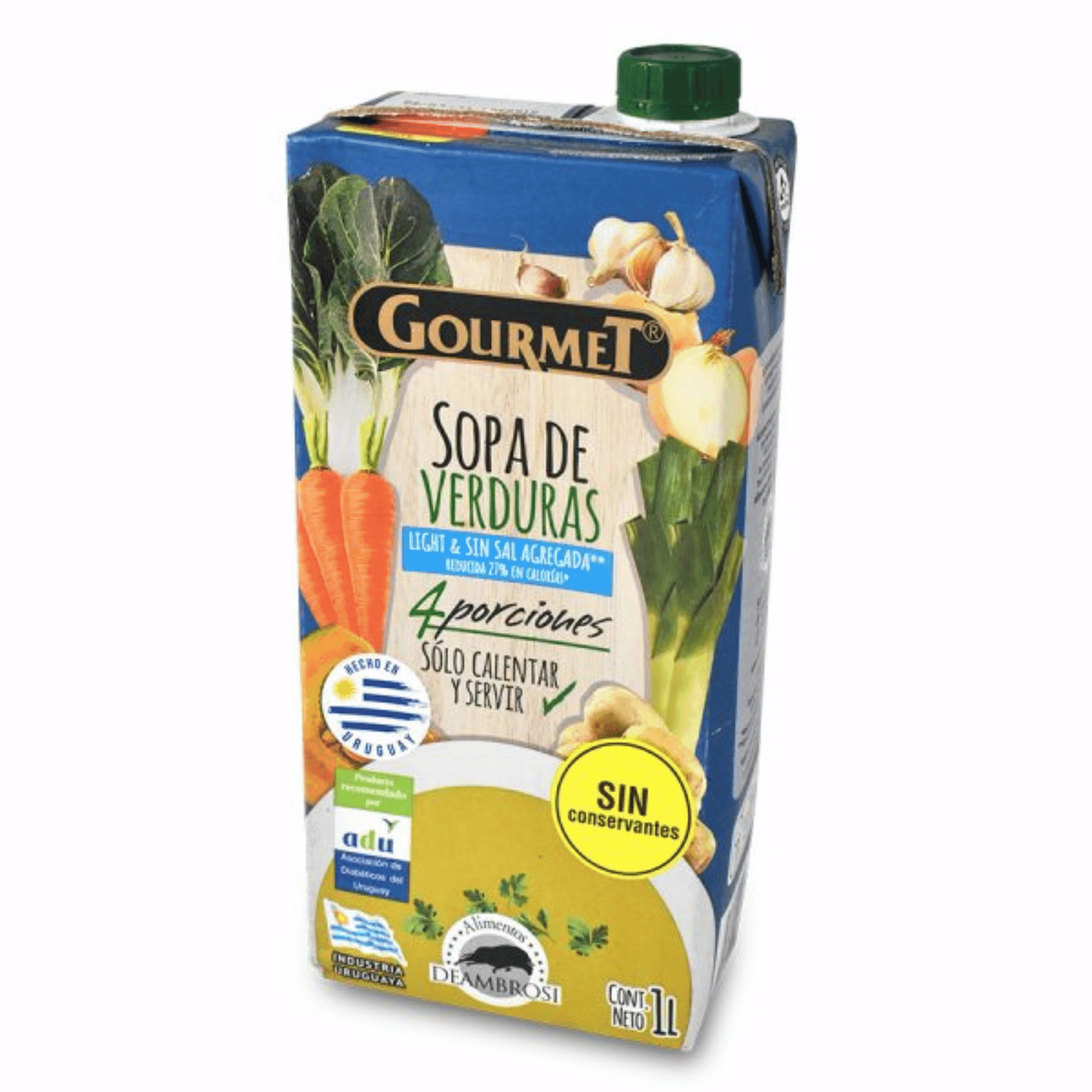 Sopa de Verduras Light Sin Sal Gourmet 1L (caja x 12 unidades)