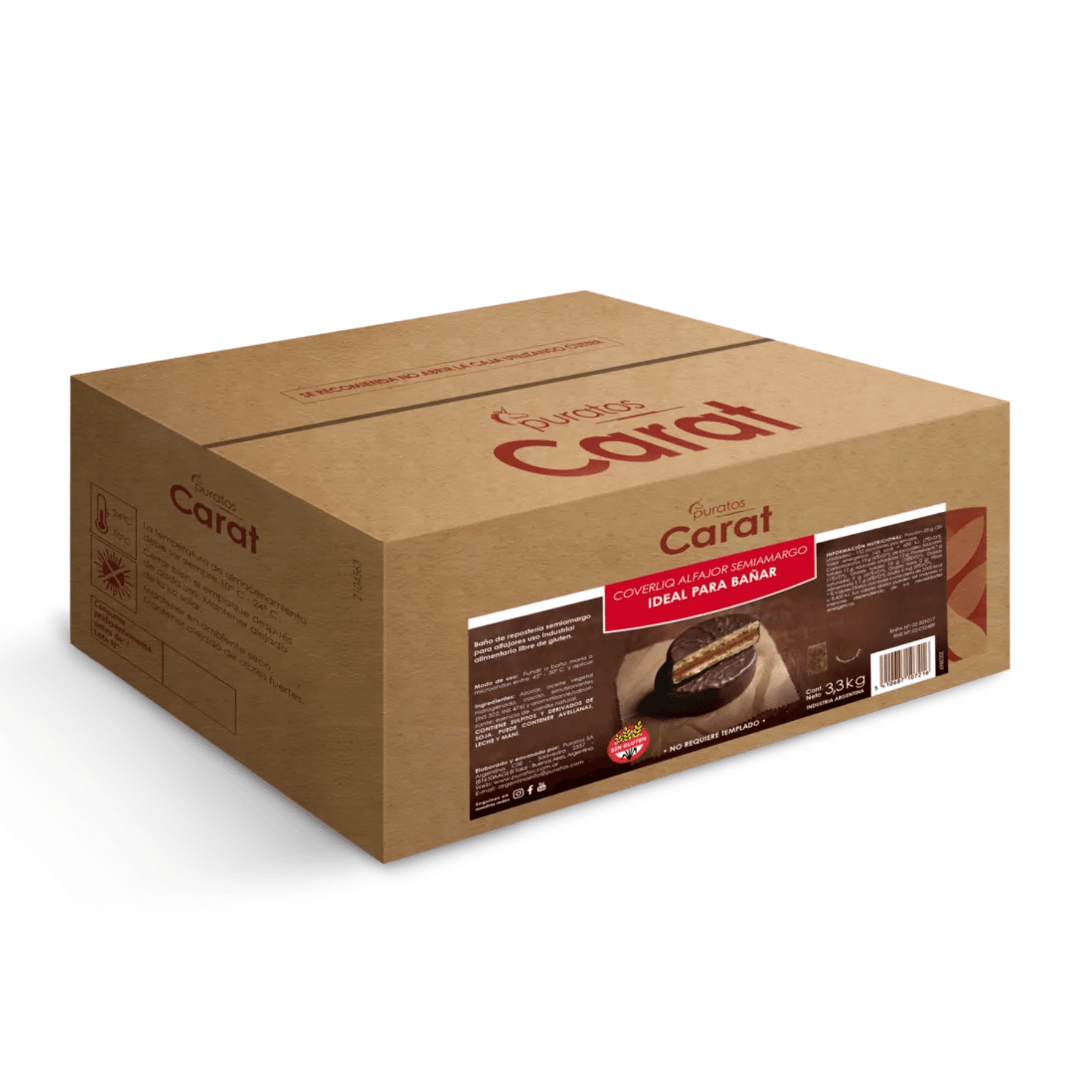 Carat Coverliq Alfajor Semiamargo 3,3kg